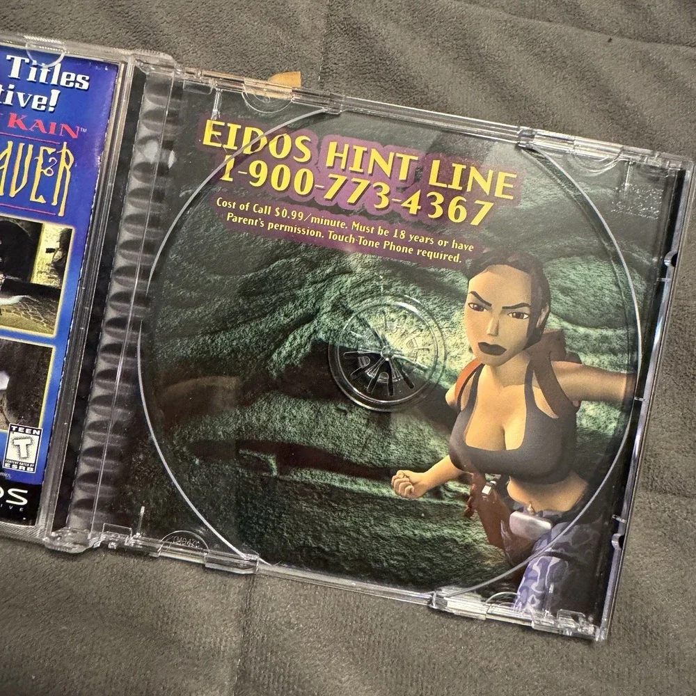 Tomb Raider III 3 Sony Playstation 1, 1999 CIB Reg Card Stickers Black Label PS1